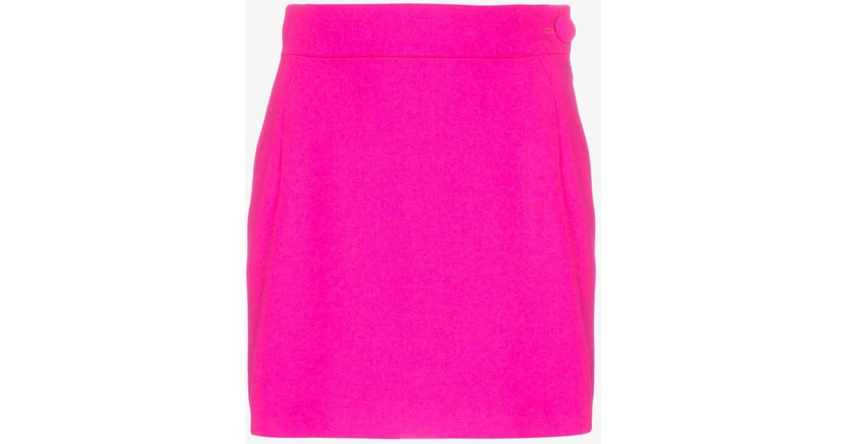 The Attico Wool High-waisted Mini-skirt in Pink - Lyst