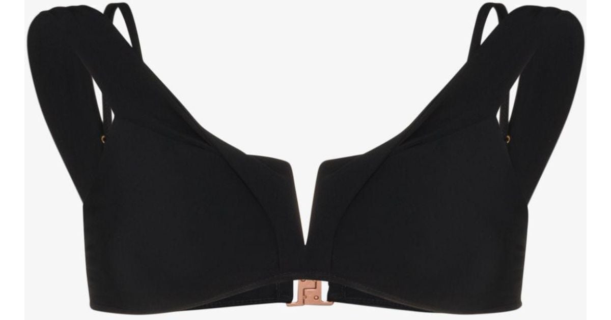Alexandra Miro Synthetic Lola Double Strap Bikini Top in Black | Lyst UK
