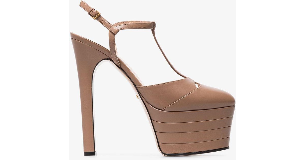 gucci stacked heel