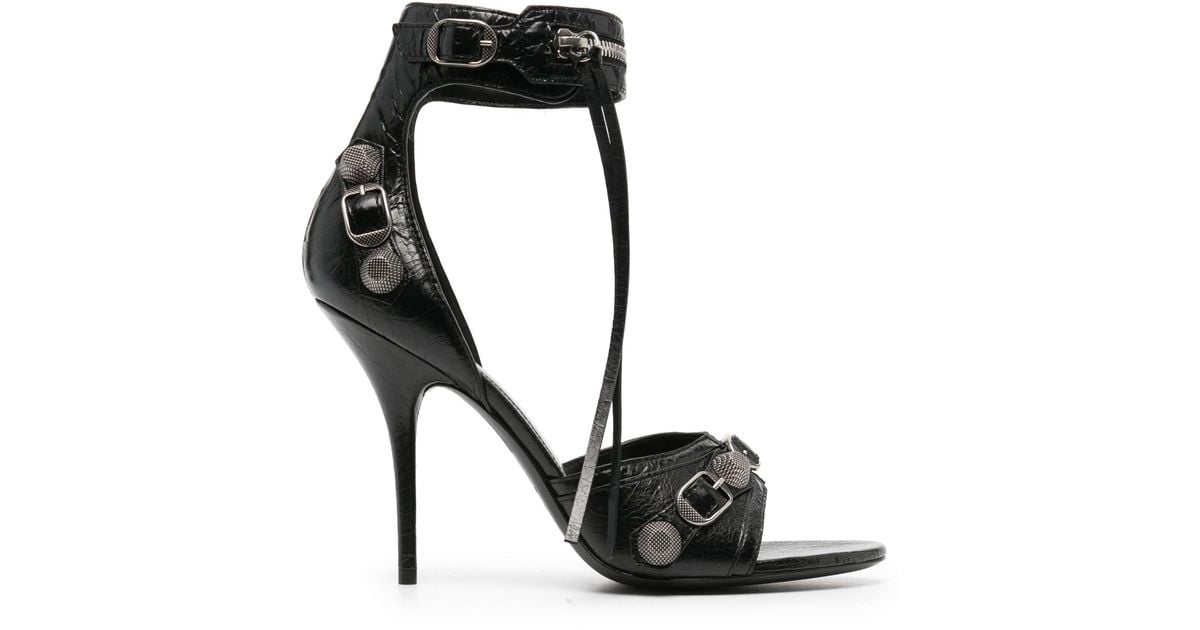 Balenciaga Cagole 110 Leather Sandals - Women's - Calf Leather in Black ...