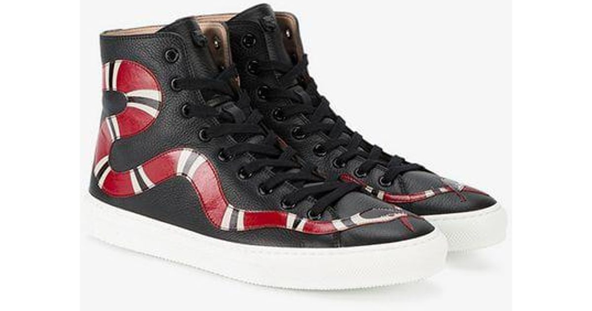 gucci high top snake sneakers