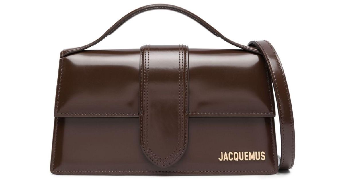 Jacquemus Le Grand Bambino Leather Top Handle Bag in Brown Lyst