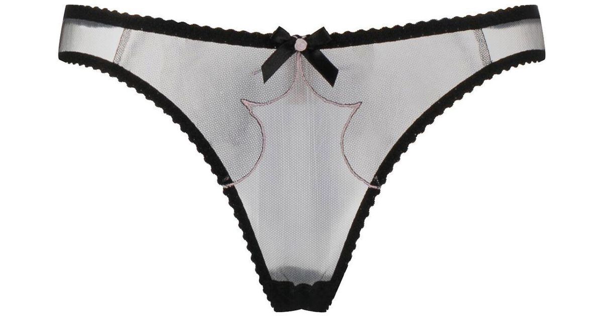 Agent Provocateur Tulle Black Lorna Full Briefs in Grey | Lyst UK