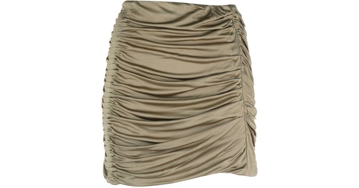 GAUGE81 Ruched Jersey Miniskirt in Natural | Lyst