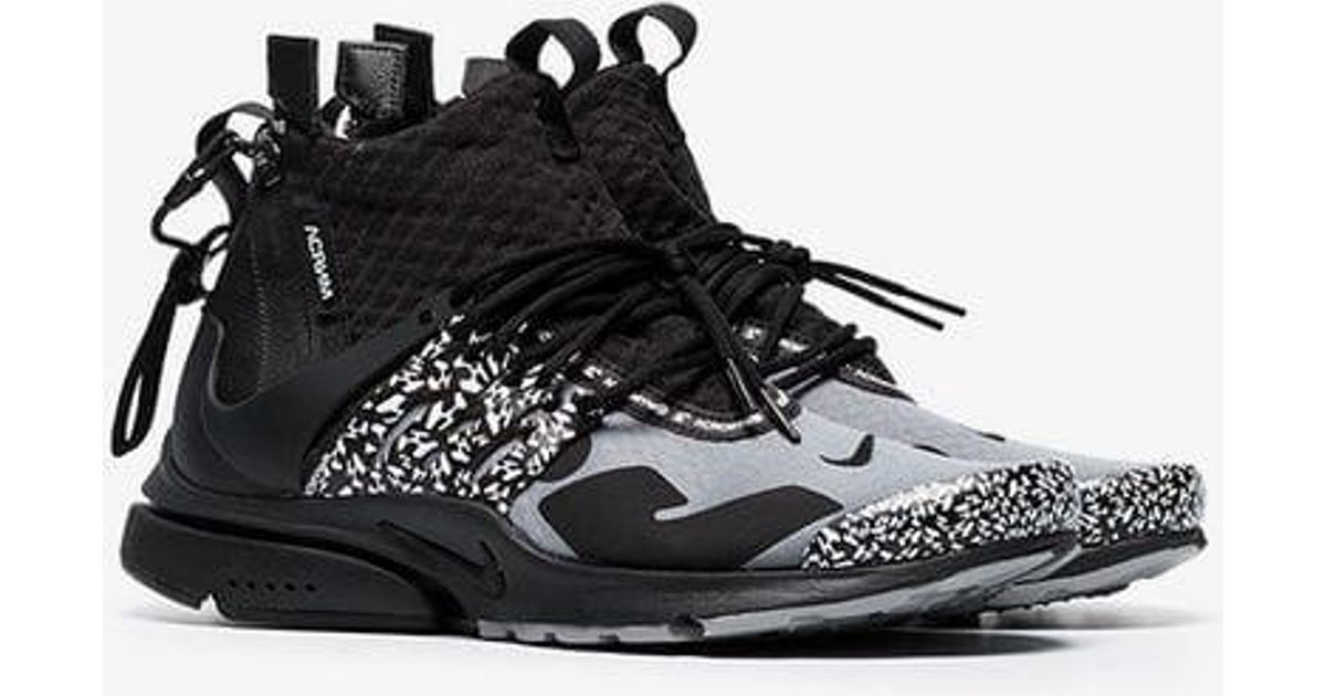 Nike Acronym X Presto Leather Trim Mid Trainers in Gray for Men - Save 29% - Lyst