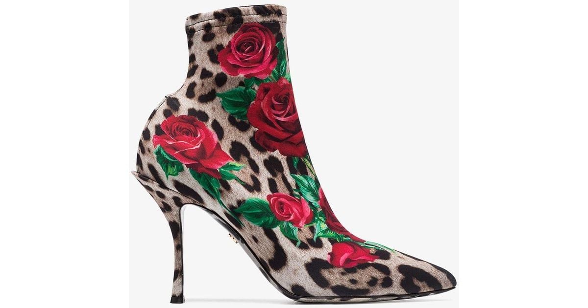 dolce and gabbana leopard print boots