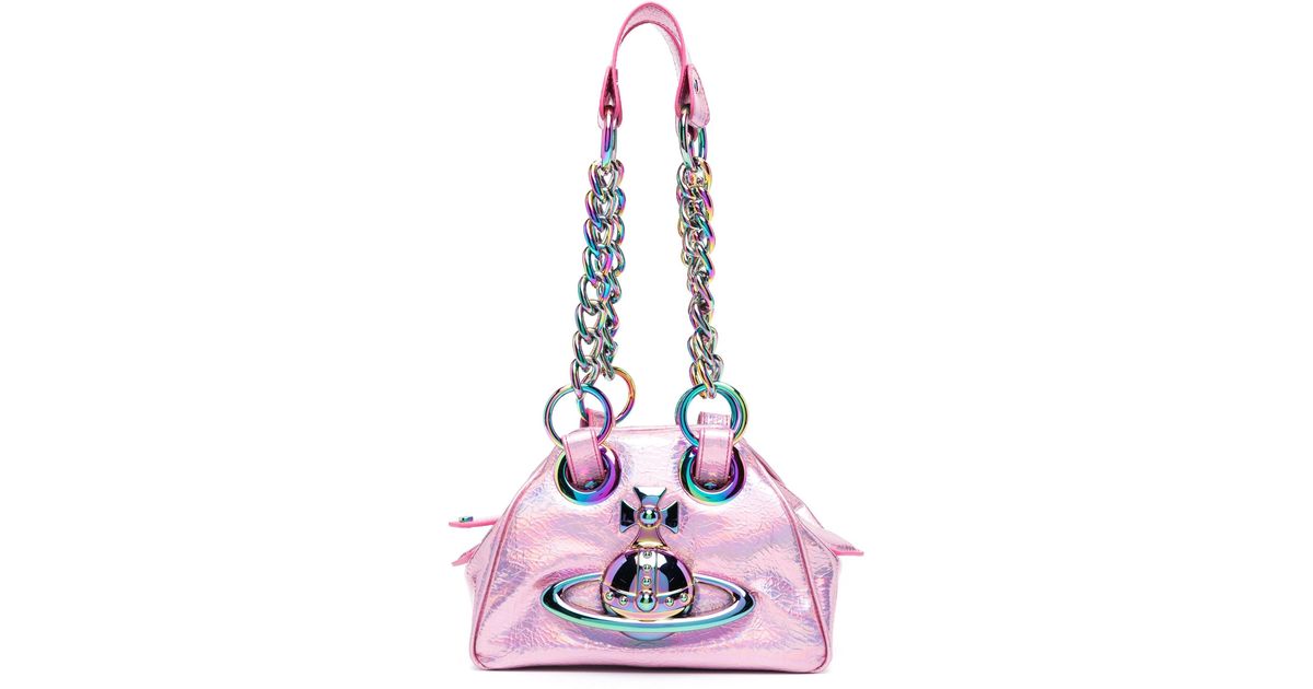 Vivienne Westwood Archive Orb Chain Shoulder Bag in Pink