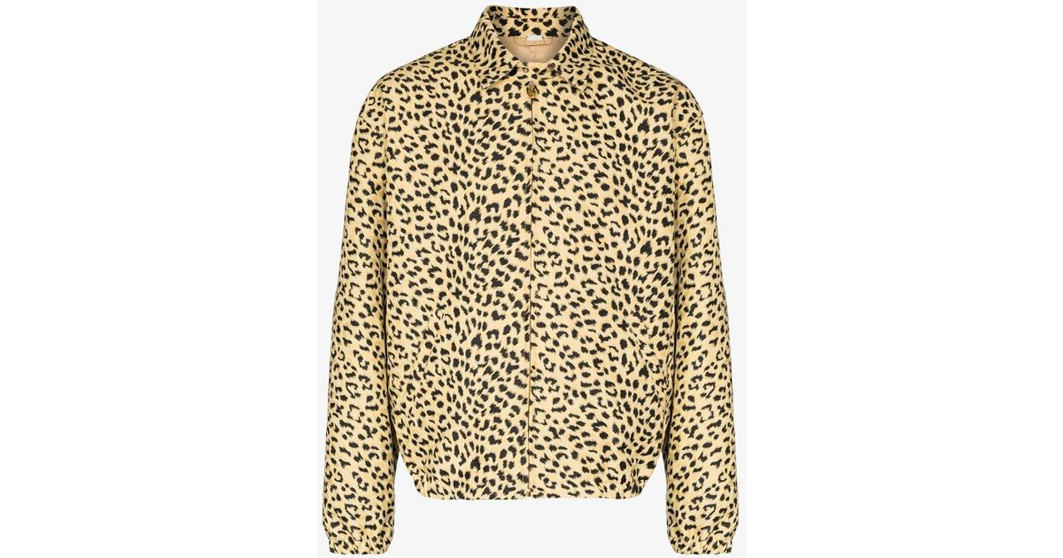 Gucci Leopard Print Bomber Jacket for Men | Lyst