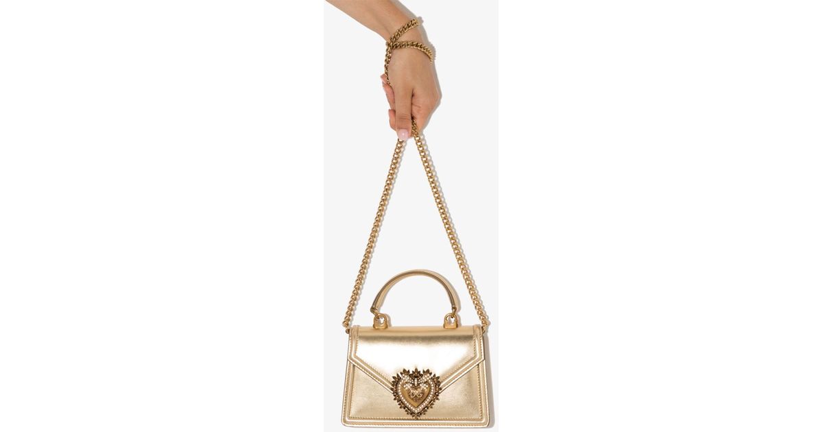 Dolce & Gabbana Small Devotion Leather Shoulder Bag Women's Calf