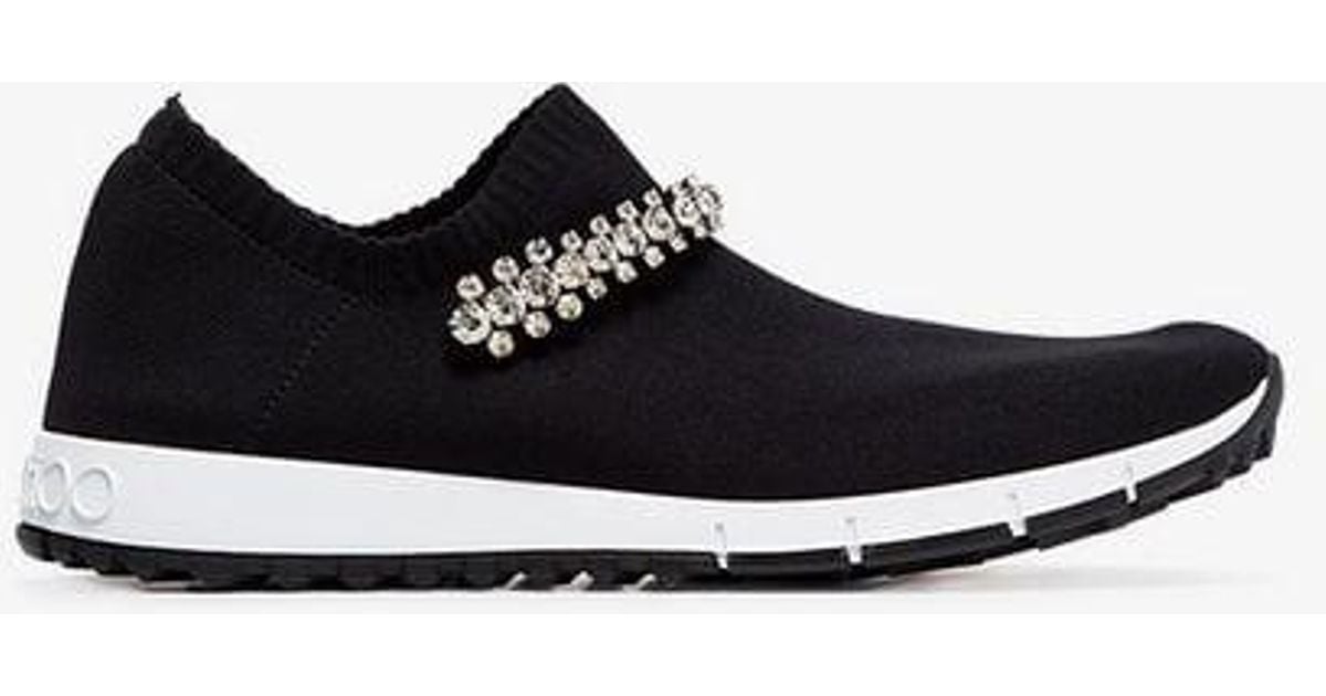 jimmy choo black trainers womens