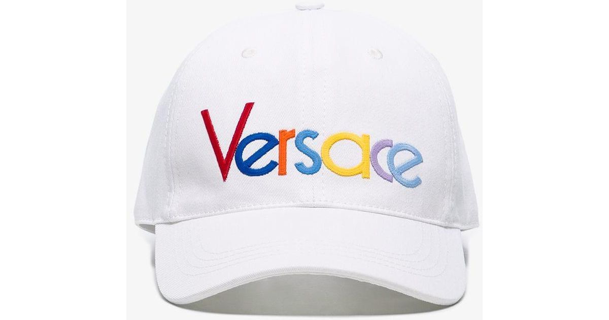 Versace Embroidered Rainbow Logo Cotton 