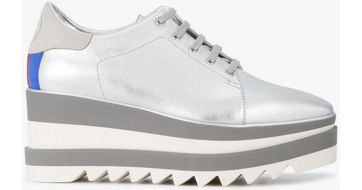 Stella McCartney Sneak-elyse Platform Sneakers in Silver (Metallic ...