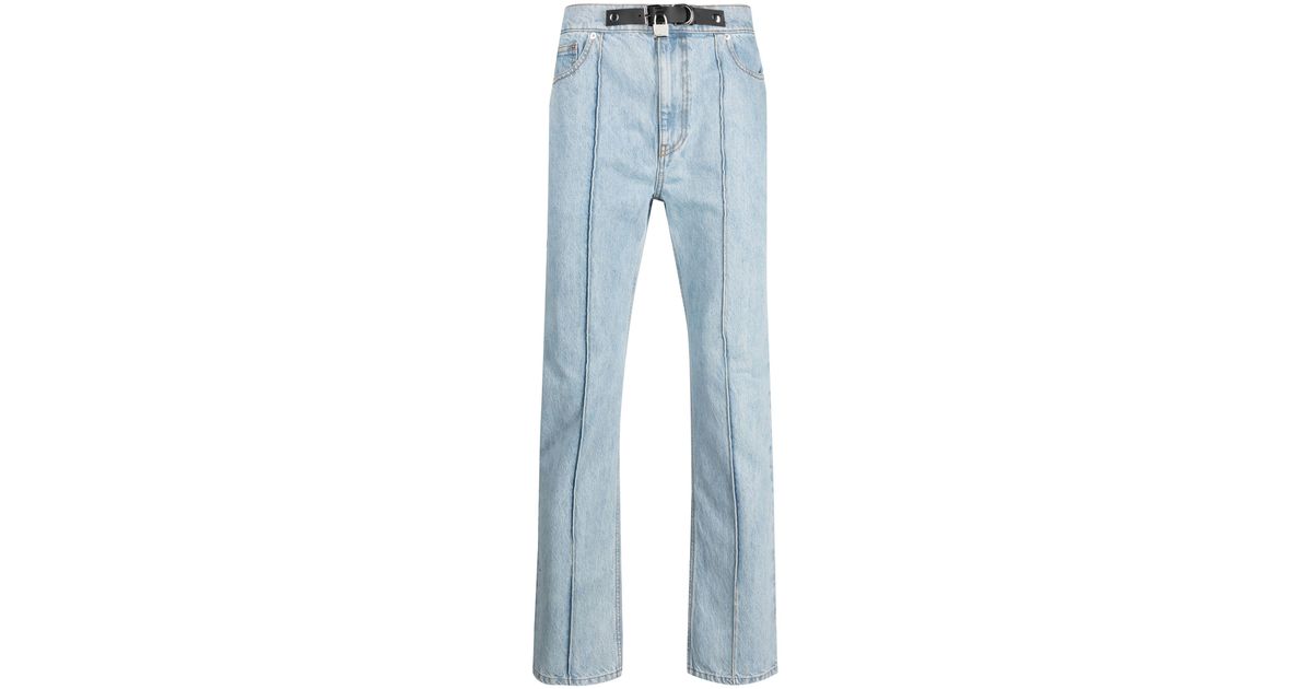 JW Anderson Padlockdetail Straightleg Jeans in Blue Lyst