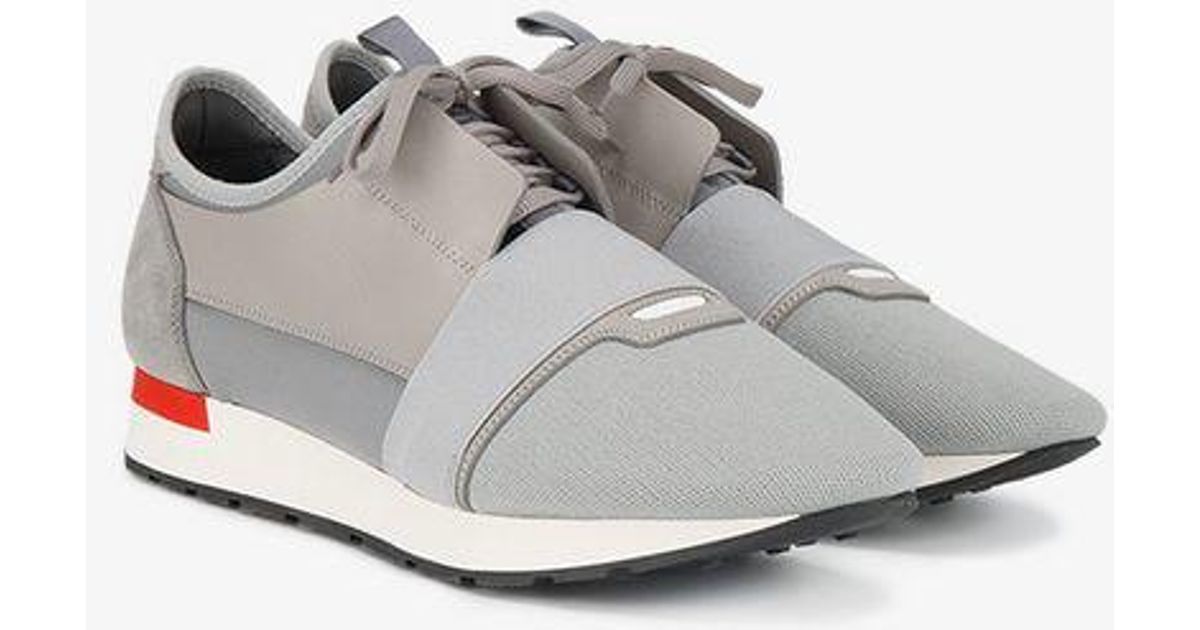balenciaga race runners mens silver