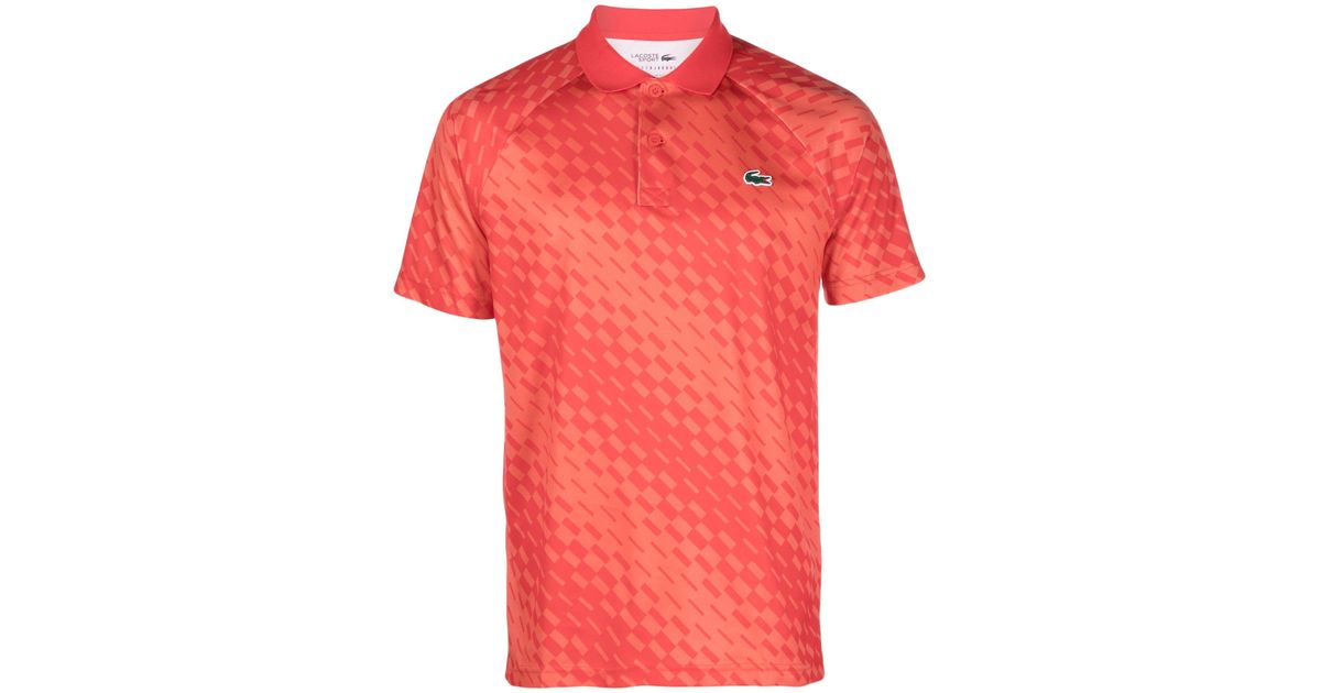 Lacoste X Novak Djokovic Fan Version Tennis Polo Shirt Men's Polyester in Red for Men Lyst