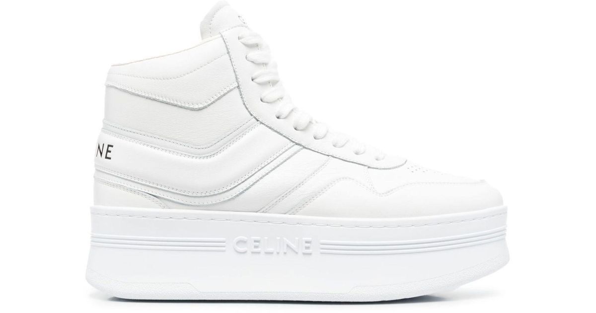 Celine Platform Leather Sneakers - Women's - Fabric/rubber/calfskin in ...