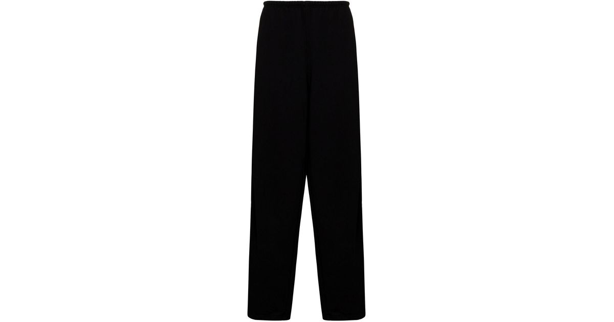 Balenciaga 3b Sports Icon Cotton Fleece Track Pants in Black for Men | Lyst