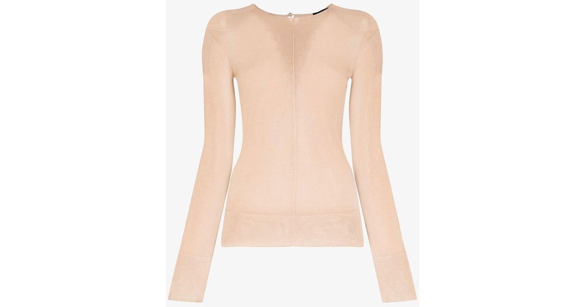 Jean Paul Gaultier X Lotta Volkova Knitted Top in Natural | Lyst