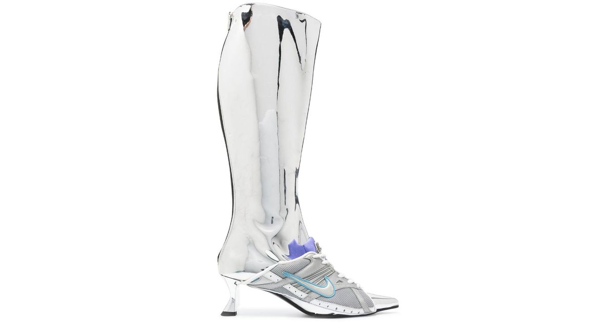 Ancuta Sarca Silver Bullet 70 Knee-high Sneaker Boots in White | Lyst