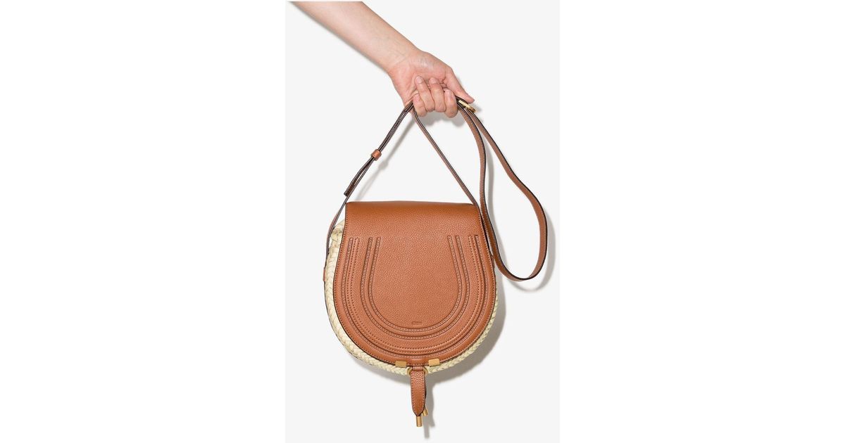 Chloé Marcie Saddle Leather Crossbody Bag in Brown Lyst UK