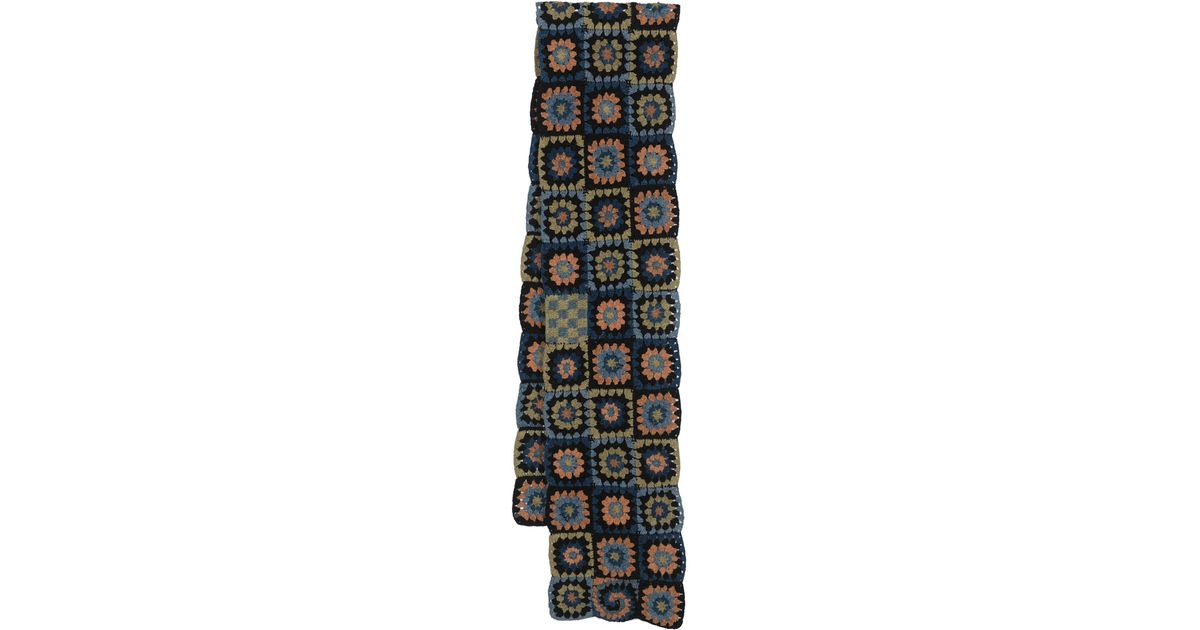 STORY mfg. Multicolour Piece Organic Cotton Scarf in Black for Men