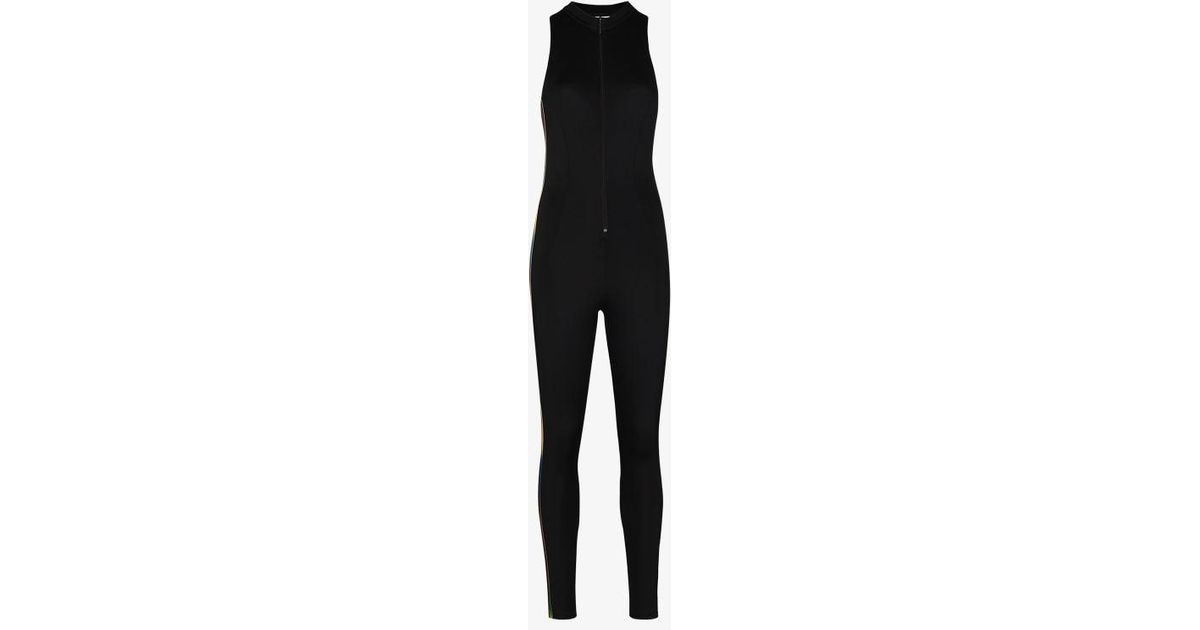 adidas Cotton Stage Sports Jumpsuit in Black | Lyst