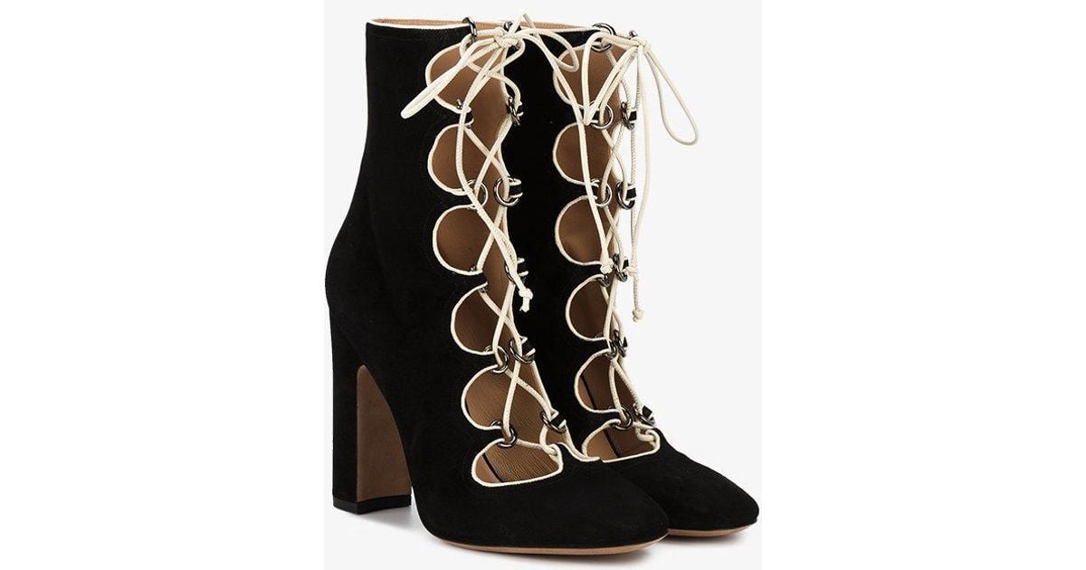 valentino lace up boots