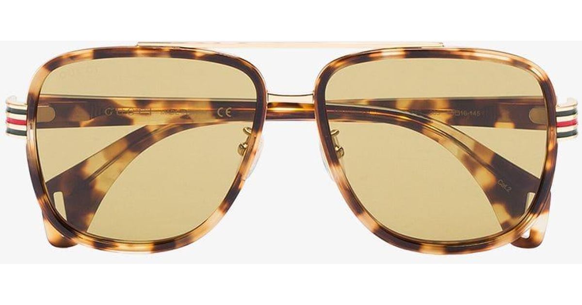 gucci brown tortoise sunglasses