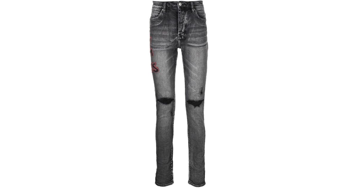Ksubi Denim Grey Van Winkle Spray Skinny Jeans in Gray for Men Lyst