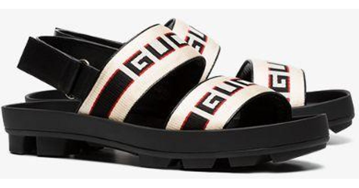 gucci stripe strap sandal