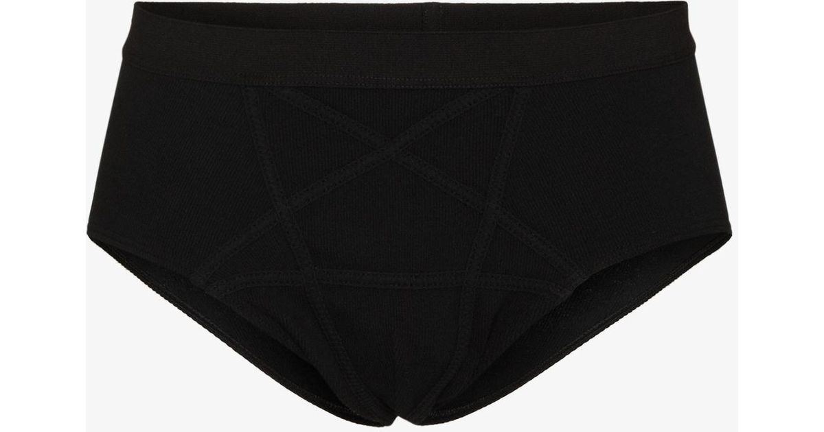 Mens Underwear Rick Owens Underwear Rick Owens Penta Cotton Briefs in Black for Men Save 27% 