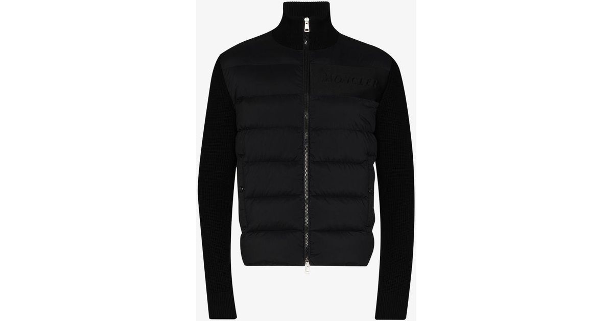 moncler padded cardigan mens