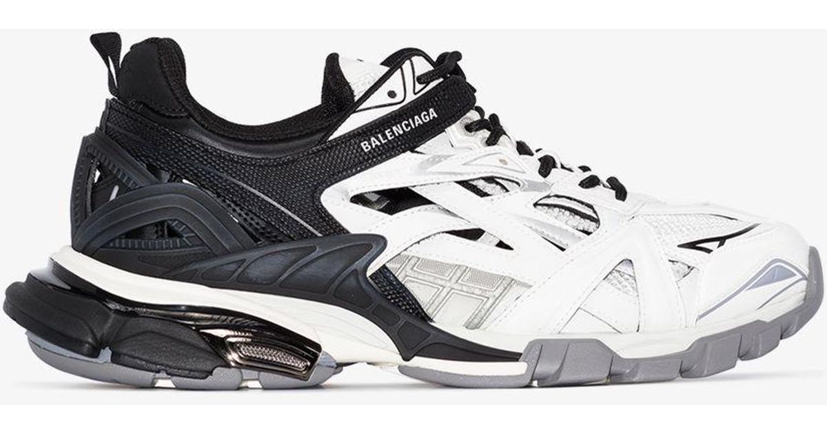 grey black and white balenciaga track