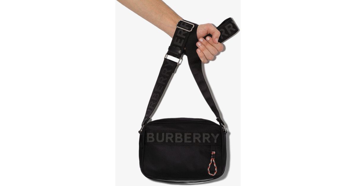 Burberry Logo Crossbody Bag in Black for Men Lyst