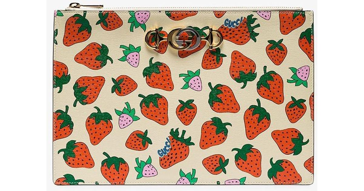 gucci strawberry clutch