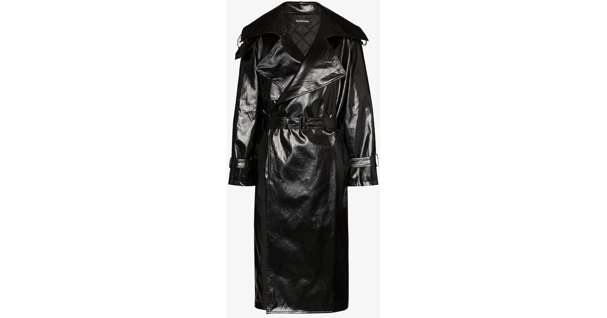 Balenciaga Synthetic Incognito Trench Coat in Black for Men | Lyst Australia