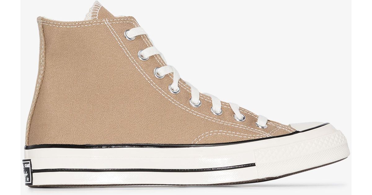 Converse Rubber Beige Chuck 70 High Top Sneakers in Brown - Lyst
