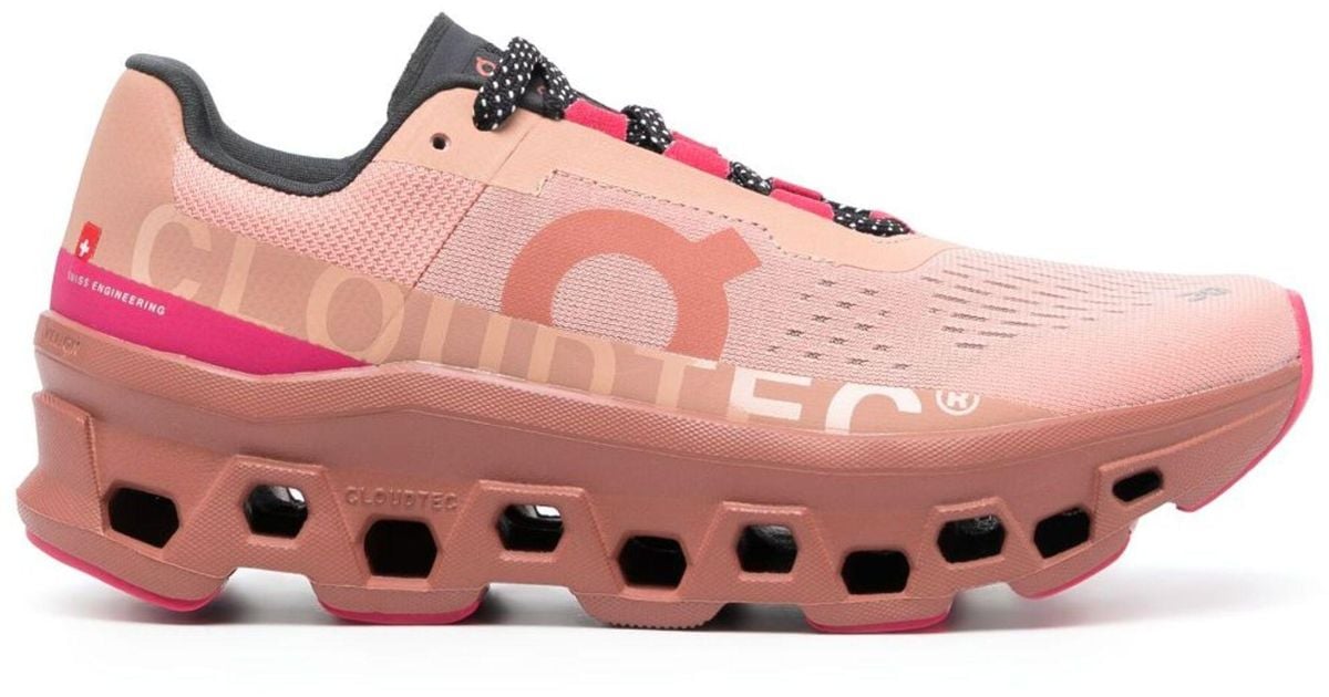 On Running Cloudmonster Laceup Sneakers in Pink Lyst