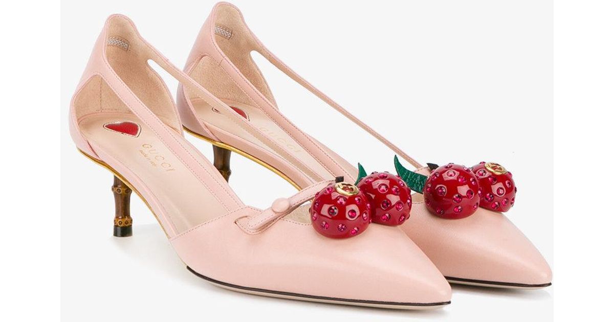 gucci cherry pumps
