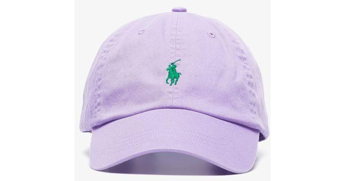 Purple ralph store lauren polo hat