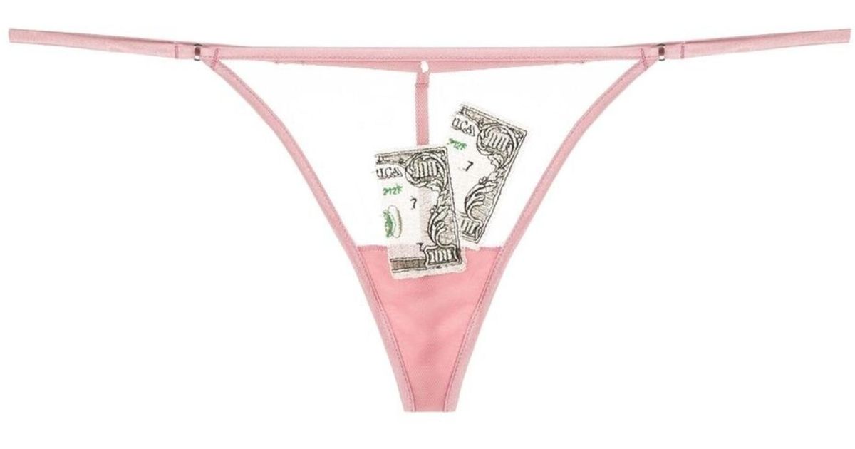 Fleur du Mal Big Spender G-string in White | Lyst