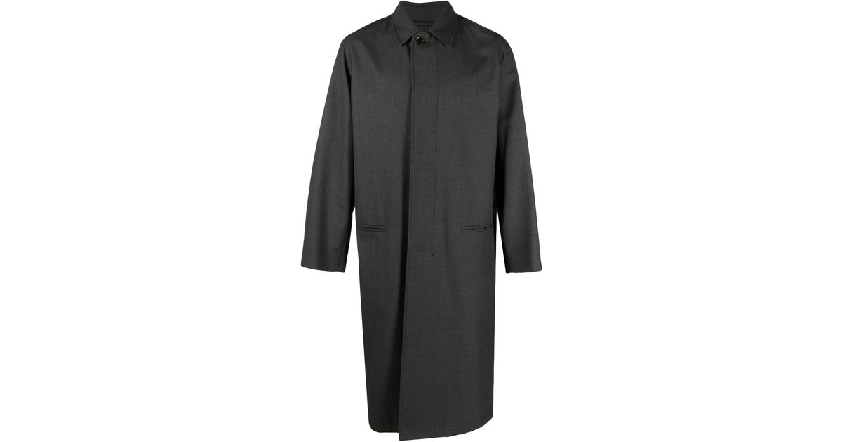 Lemaire Raglan Suit Tailored Coat in Black for Men Lyst