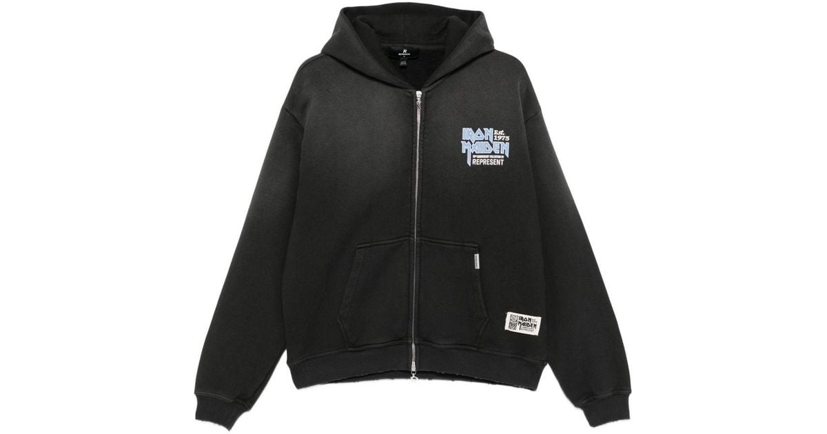 パーカー・フーディ Represent Iron Maiden Anniversary Hoody REPRESENT x Iron Maiden Men's Anniversary Full-Zip Hoodie