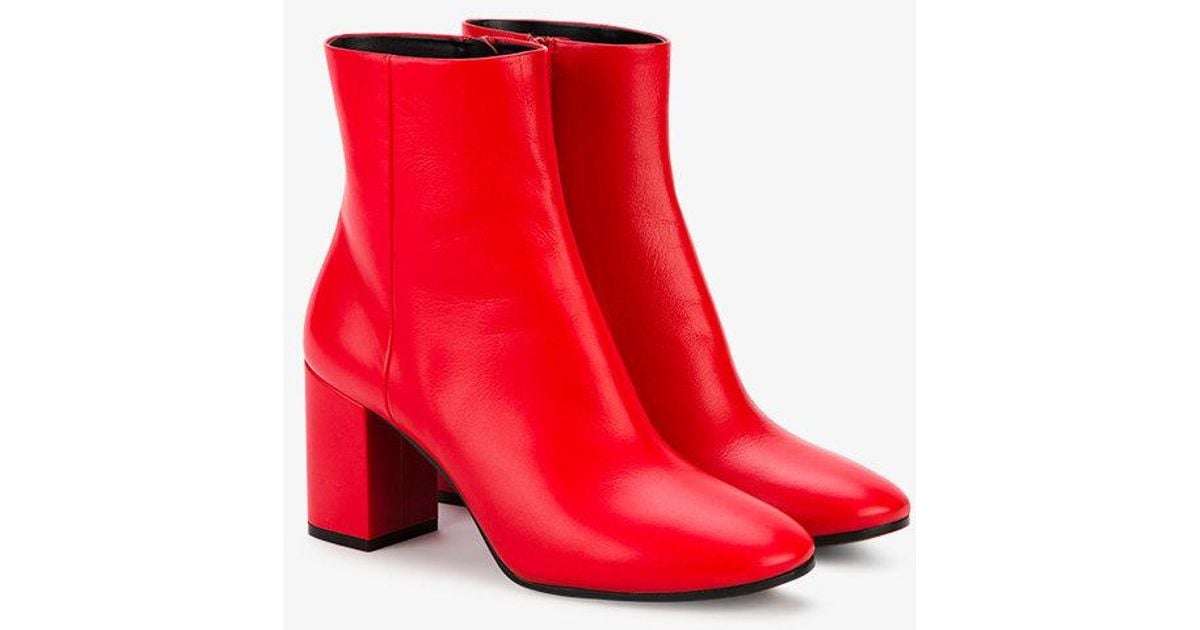 red balenciaga boots