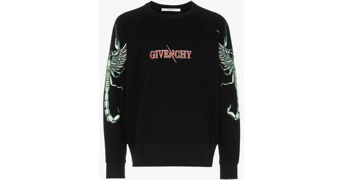 Givenchy Cotton Scorpion Logo Sweater in Black for Men - Lyst