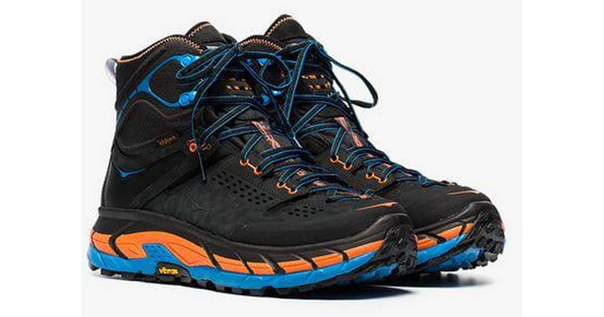 Hoka One One Synthetic Black And Orange Tor Ultra Suede High-top Sneakers for Men - Lyst