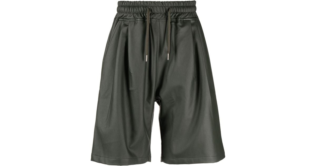 Frankie Shop Jonas Faux Leather Shorts in Gray for Men | Lyst