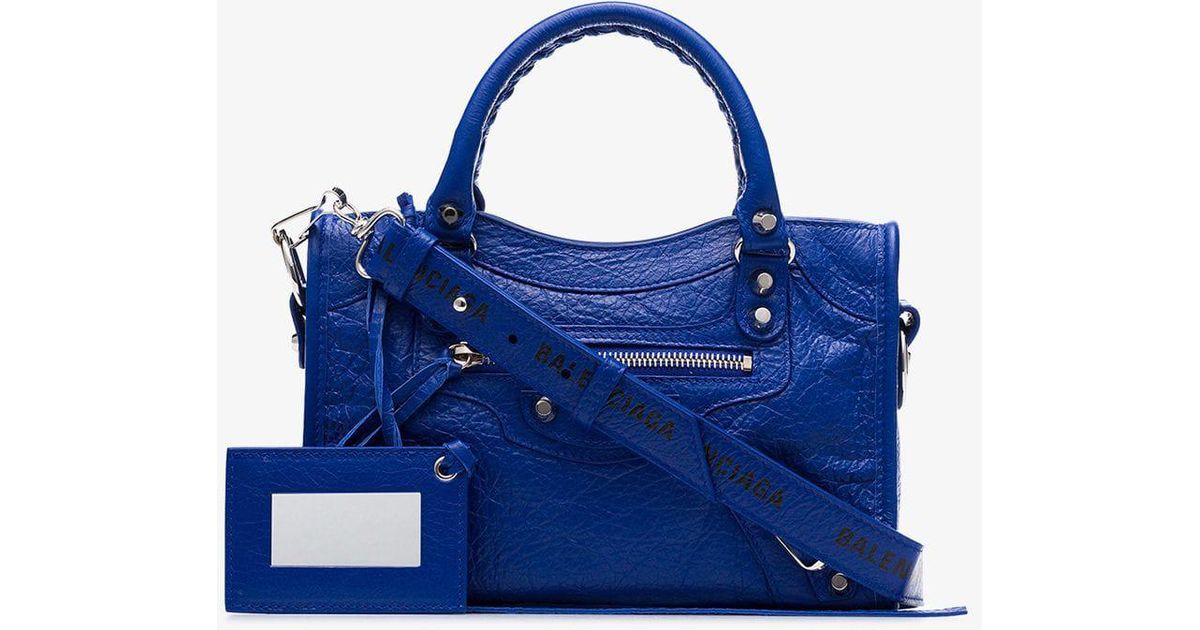 balenciaga blue city bag
