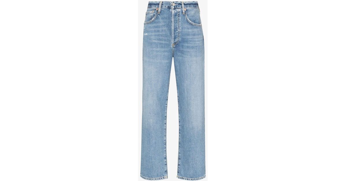 Citizens of Humanity Denim Mid-Rise Cropped Jeans Emery in Blau Damen Bekleidung Jeans Capri-Jeans und cropped Jeans 