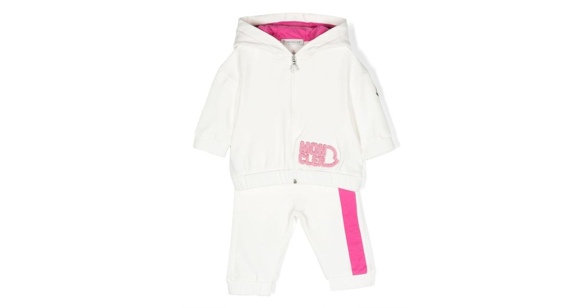 Pink moncler tracksuit outlet